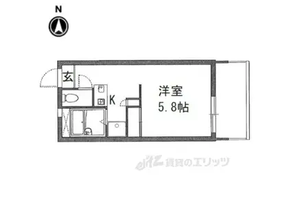 レオパレスハートピア15(1K/3階)の間取り写真