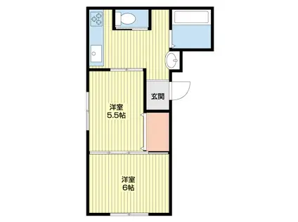 アトラスクレスト(2K/3階)の間取り写真