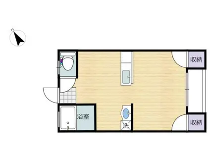 コーポ日高(ワンルーム/2階)の間取り写真