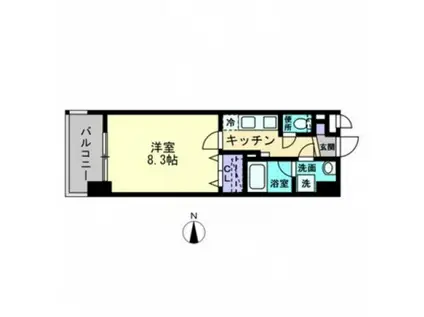 ARCSTAGE柳町(1K/4階)の間取り写真