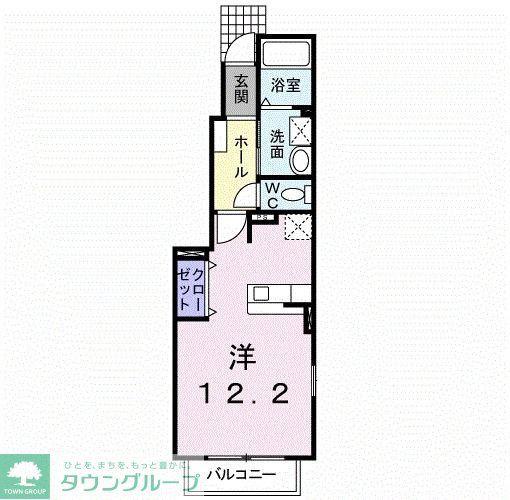 ヴィラ・アゼリア(ワンルーム/1階)の間取り写真