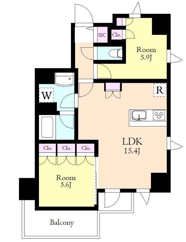 MAISON CHROLO(2LDK/6階)の間取り写真