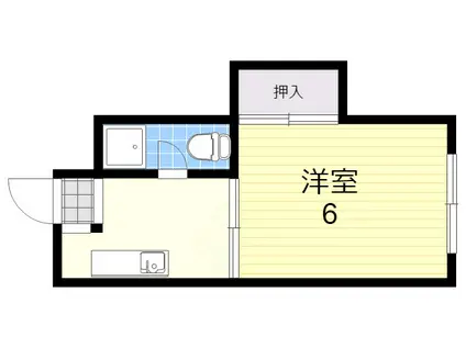 ビッグハイツ(1K/2階)の間取り写真