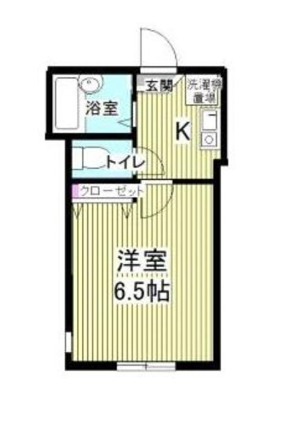 リバーサイド滝頭B棟(1K/2階)の間取り写真