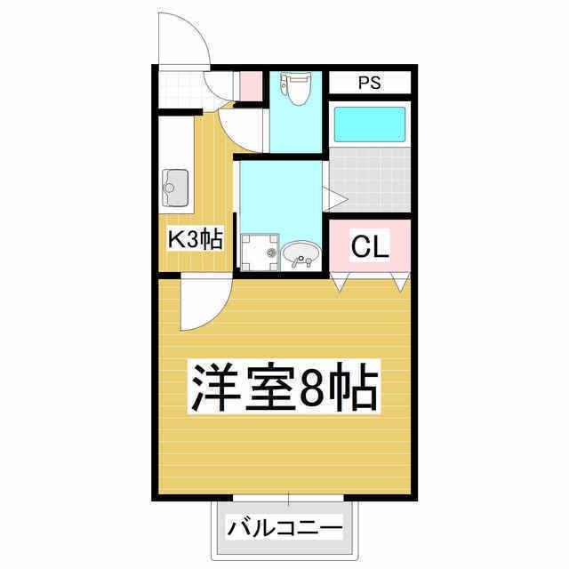 レジデンス並柳(1K/2階)の間取り写真