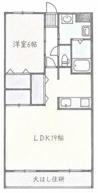 358サコII(1LDK/1階)の間取り写真