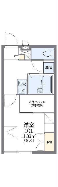 レオパレスオリーブリーフ(1K/2階)の間取り写真