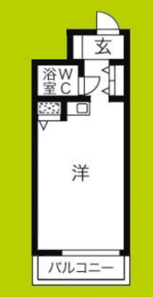 ライオンズマンション難波南第2(ワンルーム/2階)の間取り写真