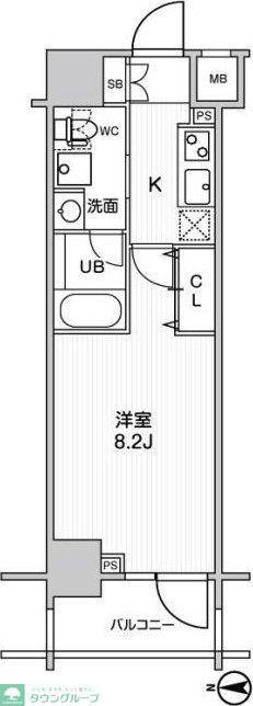 ステージグランデ錦糸町II(1K/10階)の間取り写真