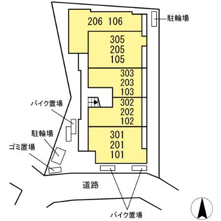 セレスティア西寺尾 A(2LDK/2階)の間取り写真
