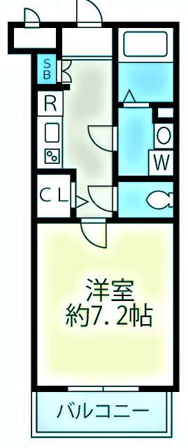 グランヴァン西馬込Ⅳ(1K/3階)の間取り写真