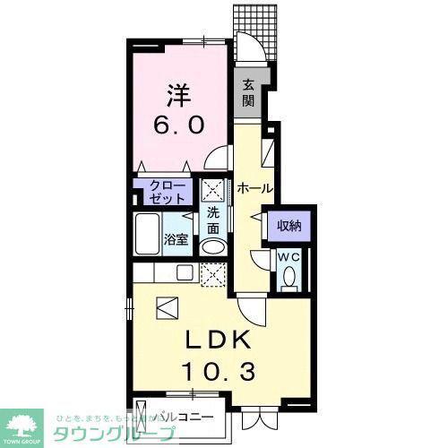 ヴィラ・マーベラス(1LDK/1階)の間取り写真