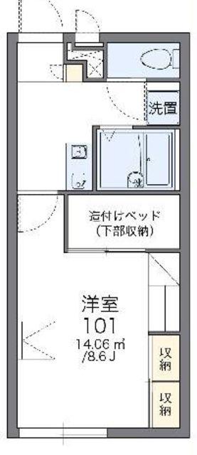 レオパレスFUTURE30(1K/2階)の間取り写真