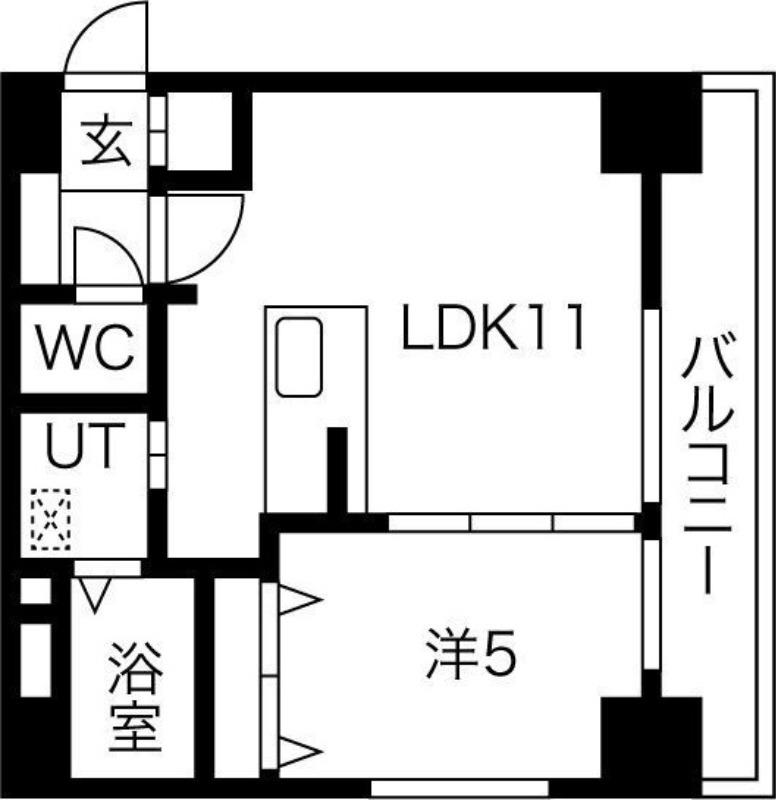 ブロス・ラ・リベルタ(1LDK/2階)の間取り写真