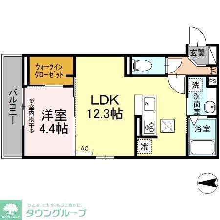 D-ROOM寿(1LDK/1階)の間取り写真