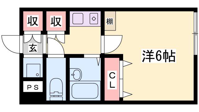 リッチハーベスト(1K/1階)の間取り写真