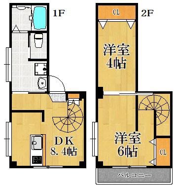 マーヴェル奥沢(2DK/1階)の間取り写真