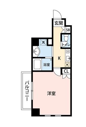マイナビステイミライエ品川高輪(1K/2階)の間取り写真