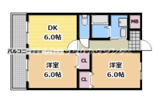 Mプラザ城東六番館(1K/9階)の間取り写真