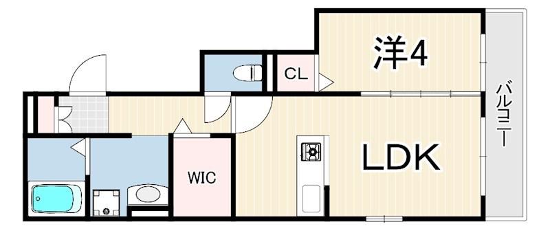 アイリープラザ上ノ丸(1LDK/1階)の間取り写真