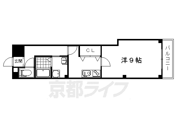 ソフィア円町(1K/5階)の間取り写真