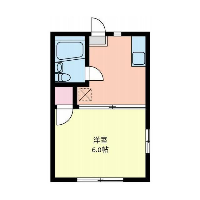 カーサHK(1DK/2階)の間取り写真