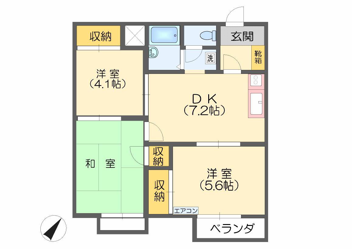 SHMハイツオリエント(3DK/3階)の間取り写真