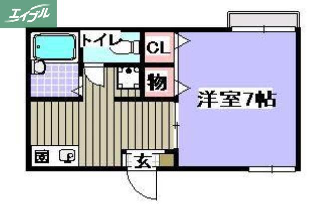 グランドール壱番館(1K/2階)の間取り写真