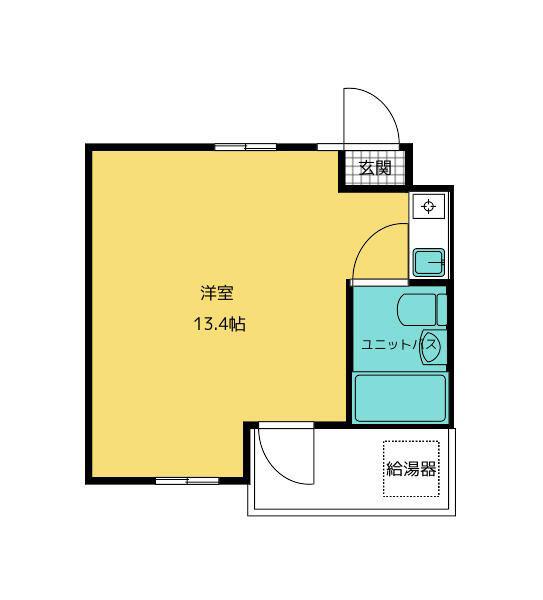 ホワイトヴィラ竜ヶ池(ワンルーム/1階)の間取り写真