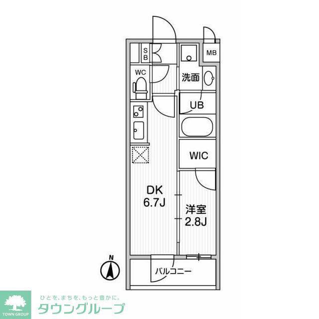 ALTERNA住吉(1DK/5階)の間取り写真