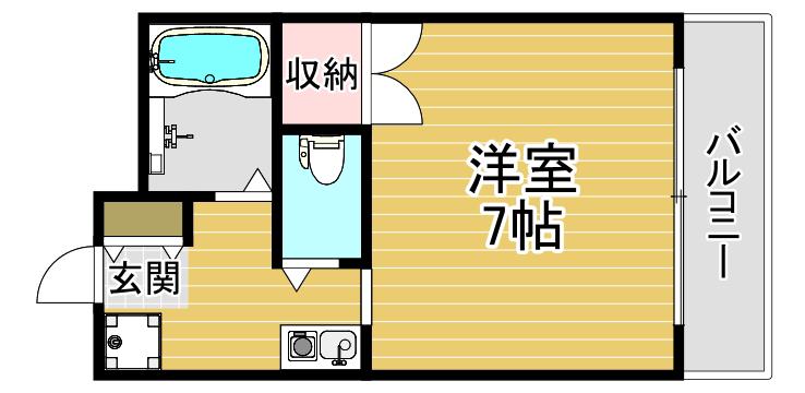 PLANEX-3SUN-RISE(ワンルーム/2階)の間取り写真