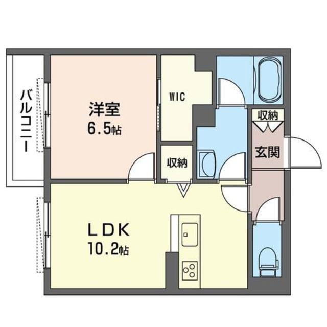 グレースリウム(1LDK/1階)の間取り写真
