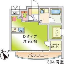 レザン ド パレ 東(1K/2階)の間取り写真