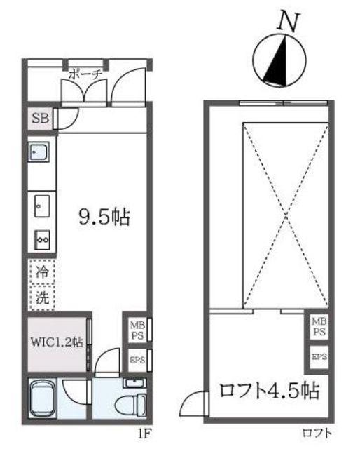 FARE目黒本町(ワンルーム/3階)の間取り写真