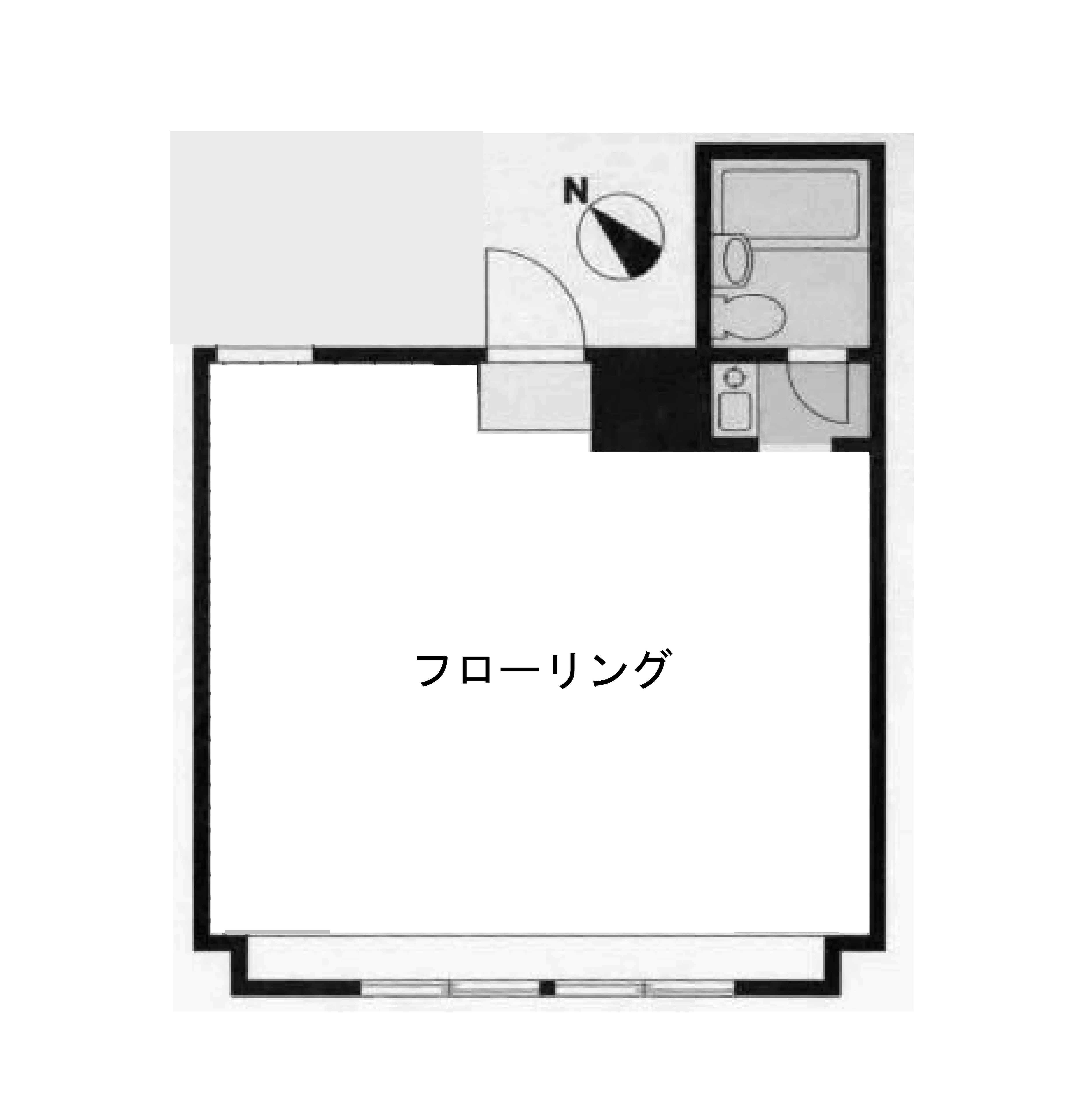 タイヨウビル(ワンルーム/4階)の間取り写真