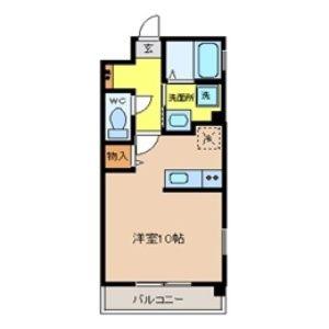 ディアコート(ワンルーム/3階)の間取り写真
