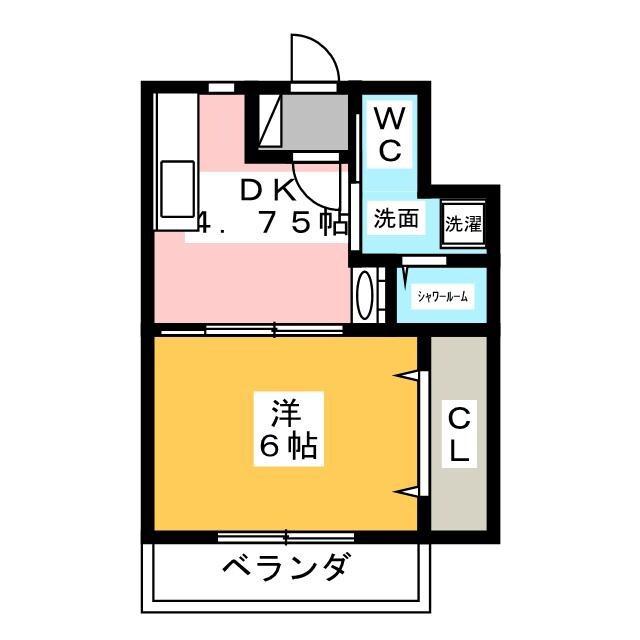 サンクレウエンズI(1DK/2階)の間取り写真