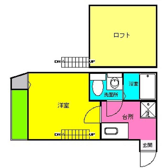 STAGE吉塚(1K/1階)の間取り写真