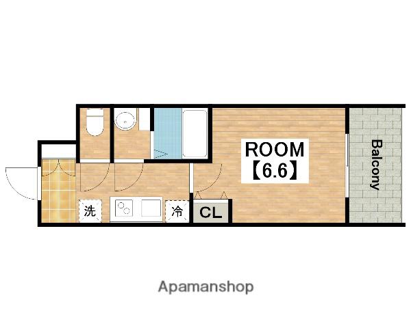 S-RESIDENCE堺湊駅前AZURE(1K/6階)の間取り写真