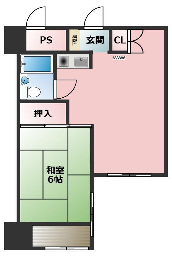 シャルマン湯沢(1DK/7階)の間取り写真