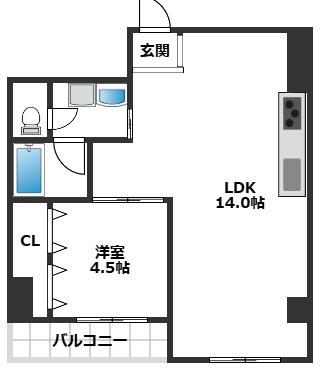 甲南サンコーポラス(2LDK/6階)の間取り写真