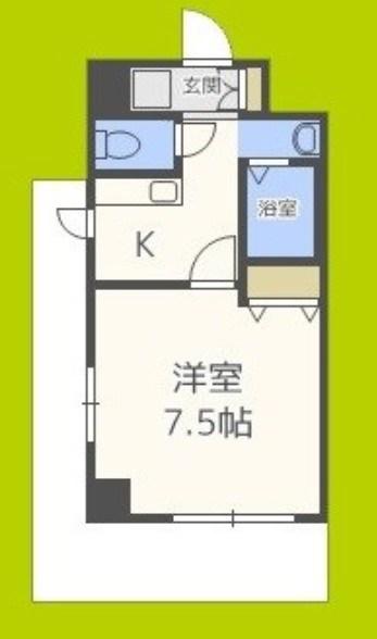 Mプラザ住吉公園弐番館(1K/7階)の間取り写真