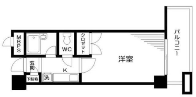 日神パレステージ玉川上水(1K/4階)の間取り写真