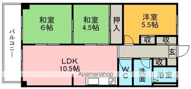 SAKATA HEIGHTS(3DK/2階)の間取り写真