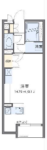 ミランダ光彩ウエスト(ワンルーム/1階)の間取り写真