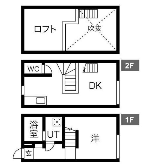 TOMOS八田(1LDK/1階)の間取り写真