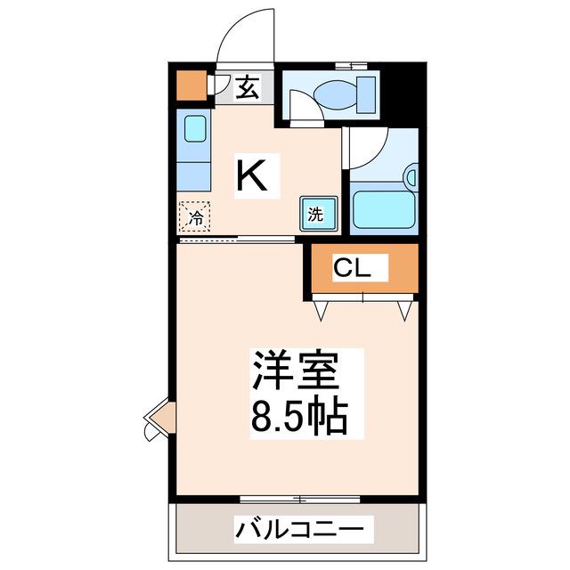 フォーリスト(1K/3階)の間取り写真
