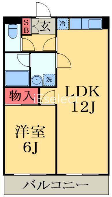 グリーンビラ(1LDK/1階)の間取り写真