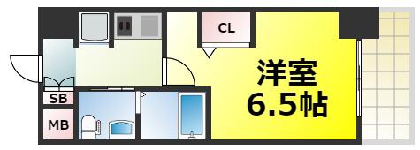 エステムコート難波ウエスト-SIDE IV ザ・フォース(1K/7階)の間取り写真