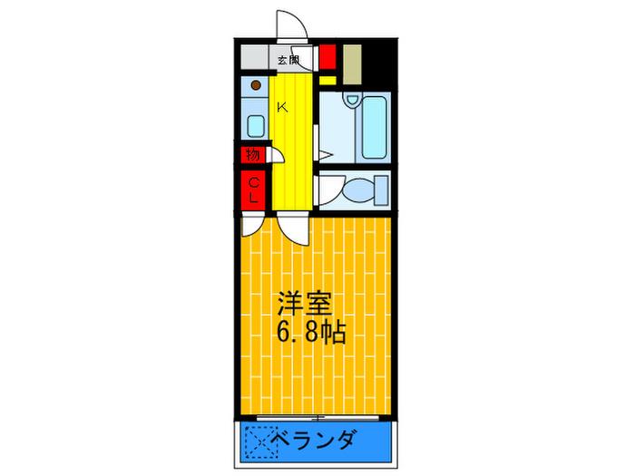 メゾンシェポル(1K/4階)の間取り写真